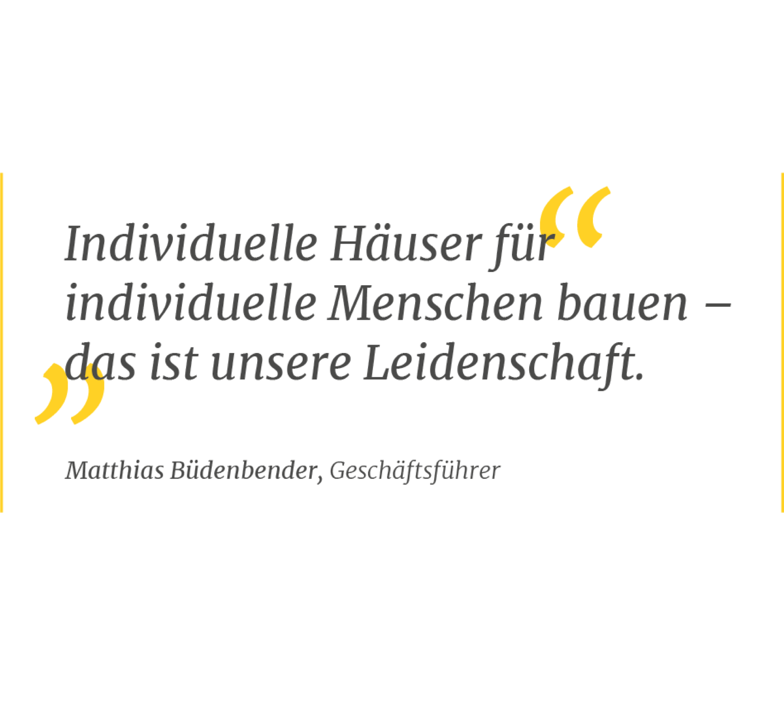 Büdenbender Hausbau – Anwendung